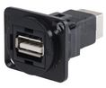 Złącze USB, Gniazdo, USB-A do USB-B 2.0, Prosty, Pozycje -